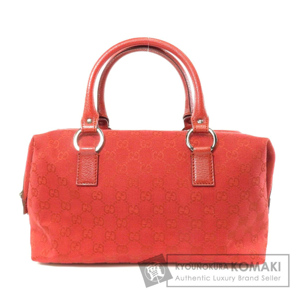 Gucci Boston bag canvas leather Red
